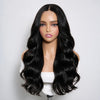 Luxueux Sans Colle Perruque Bone Straight Noir Vietnamienne 300% Densité Lisse