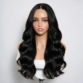 Luxueux Sans Colle Perruque Bone Straight Noir Vietnamienne 300% Densité Lisse