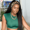 4 In 1 Half Wig Deep Curly/Yaki straight Demi-Perruqu À Cordon Serrage Flexi-Fit 250% Densité