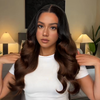 Allure Naturelle Glueless Couleur Ombre Brun 13x4 Perruque Sans Colle Cheveux Humains Body Wave