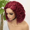 Dentelle Invisible Volume Naturel 4x4 Dentelle Partie Latérale Bob Perruque Bouclé 250% Densité