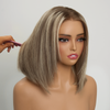 𝐋𝐚𝐬𝐭 𝟒 Glueless Couleur Blond Clair Bob 13x4 Perruque Sans Colle Ondulée Cheveux Humains