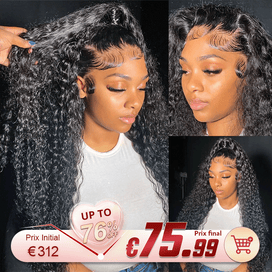 Crazy Deals🔥 Séparation Gratuite 13x6 13×4 Dentelle Perruque Cheveux Humains Bouclée