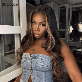 𝑩𝒖𝒚 1 𝑮𝒆𝒕 1 𝑭𝒓𝒆𝒆💥 13x4 Glueless Luxe Couche Coupe Highlight Perruque Sans Colle Ondulé Cheveux Humains Wear Go 250% Densité