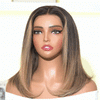 Luxury feel Carré Bob 5x5 Sans Colle Glueless Ombré Blond à Racines Noires Perruque
