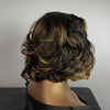 Perruque Lace Frontal 13x6 Carré Asymétrique Dégradé Côté Rasé Highlight Noir San Colle