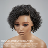 2 𝑭𝑶𝑹 €85🔥Un Prix Deux Styles Perruque Bob Dentelle 13x4 Bouclé +Soyeux Perruque Dentelle 2x6 Lisse