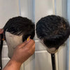 Perruque Full Lace Pixie 100% Cheveux Humains Frange Effilée Naturelle
