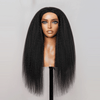 4 In 1 Half Wig Deep Curly/Yaki straight Demi-Perruqu À Cordon Serrage Flexi-Fit 250% Densité