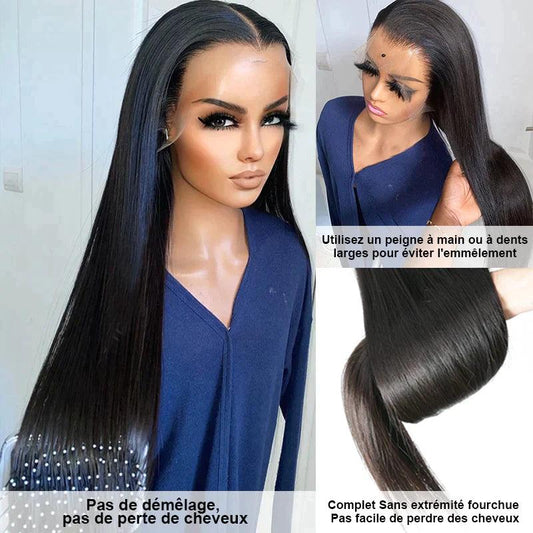 13x4 13x6 HD Perruque brésilienne cheveux humains Straight Lisse devant dentelle - SHINE HAIR