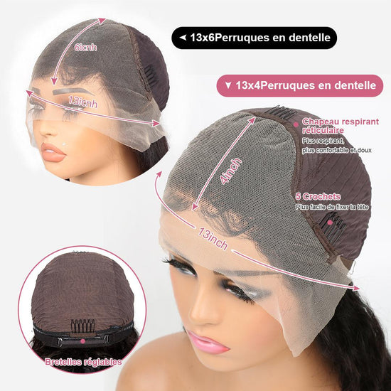 13x4 13x6 Quantité Limitée Glueless Perruque Sans Colle Body Wave Frontal Wig - SHINE HAIR