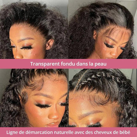 13x4 13x6 Transparent Lace Frontale Curly wave Perruque cheveux humain - SHINE HAIR