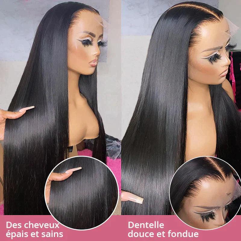 13x4 13x6 Transparent Perruque brésilienne cheveux humains Straight Lisse - SHINE HAIR