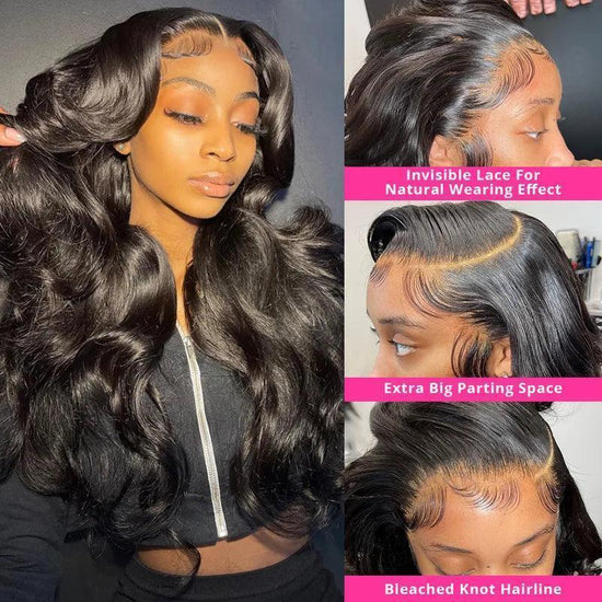 13x4 4x4 Lace Frontale Body wave Perruque Cheveux Humains - SHINE HAIR