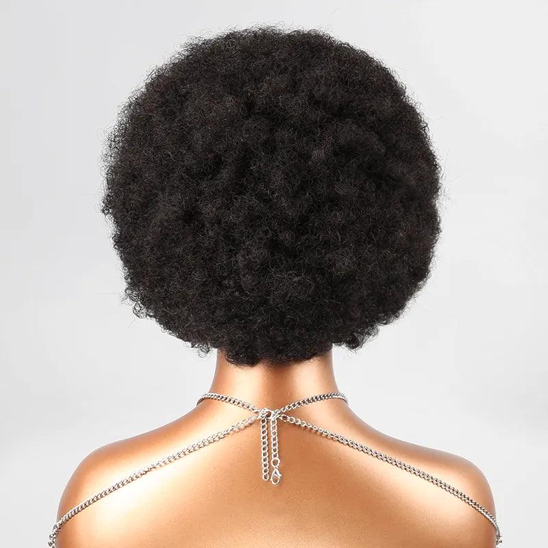 13x4 Afro Kinky Curly Super Rebondissement Bob Perruque Lace Frontale Humain Cheveux - SHINE HAIR