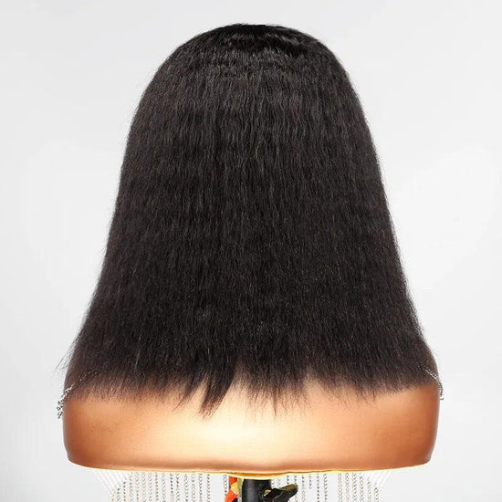 13x4 Afro Kinky Straight Minimaliste Bob Perruque Lace Frontale Humain Cheveux - SHINE HAIR