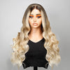 13x4 Dentelle Stylisme Designer Perruque Couleur Ombre blonde Ocean Wave - SHINE HAIR