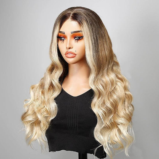 13x4 Dentelle Stylisme Designer Perruque Couleur Ombre blonde Ocean Wave - SHINE HAIR
