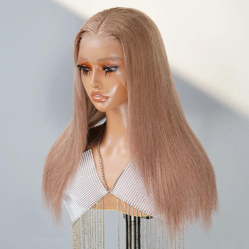13x4 Glamour Couleur Latte Rose Perruque Dentelle Frontale Cheveux Humains - SHINE HAIR