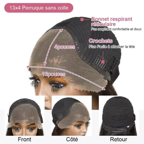 13x4 Glueless Pré-tresse Wear Go Bouclé Perruque Sans Colle Dentelle Frontale - SHINE HAIR