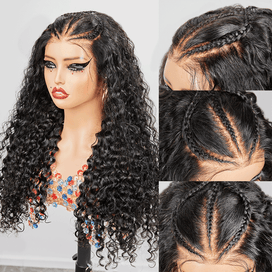 13x4 Glueless Pré-tresse Wear Go Bouclé Perruque Sans Colle Dentelle Frontale - SHINE HAIR