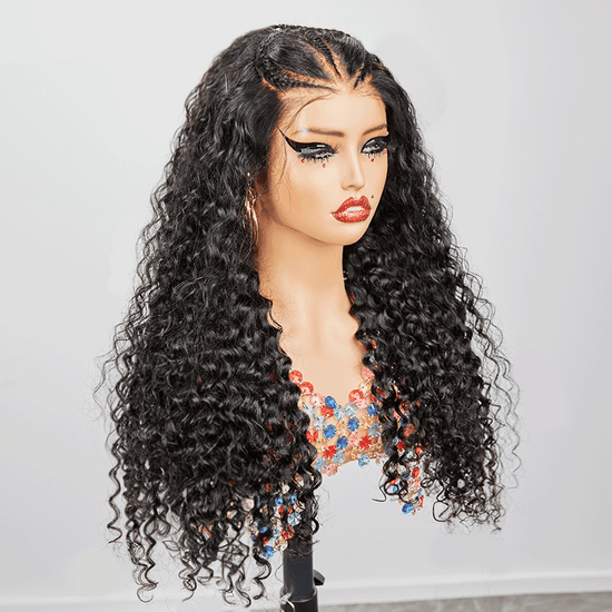 13x4 Glueless Pré-tresse Wear Go Bouclé Perruque Sans Colle Dentelle Frontale - SHINE HAIR