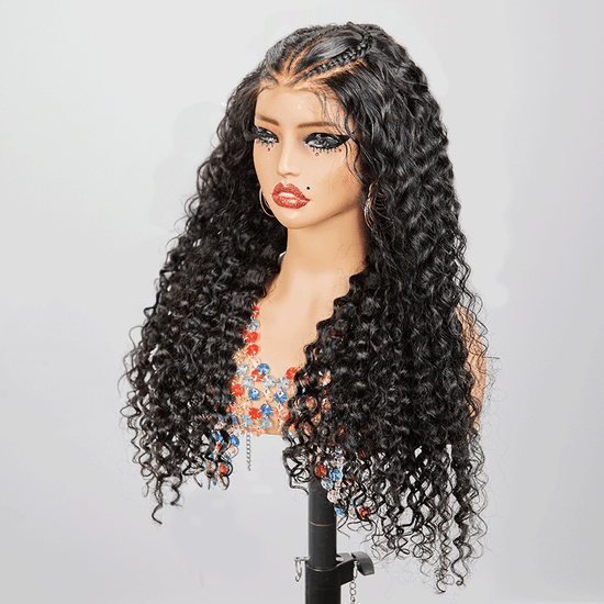 13x4 Glueless Pré-tresse Wear Go Bouclé Perruque Sans Colle Dentelle Frontale - SHINE HAIR