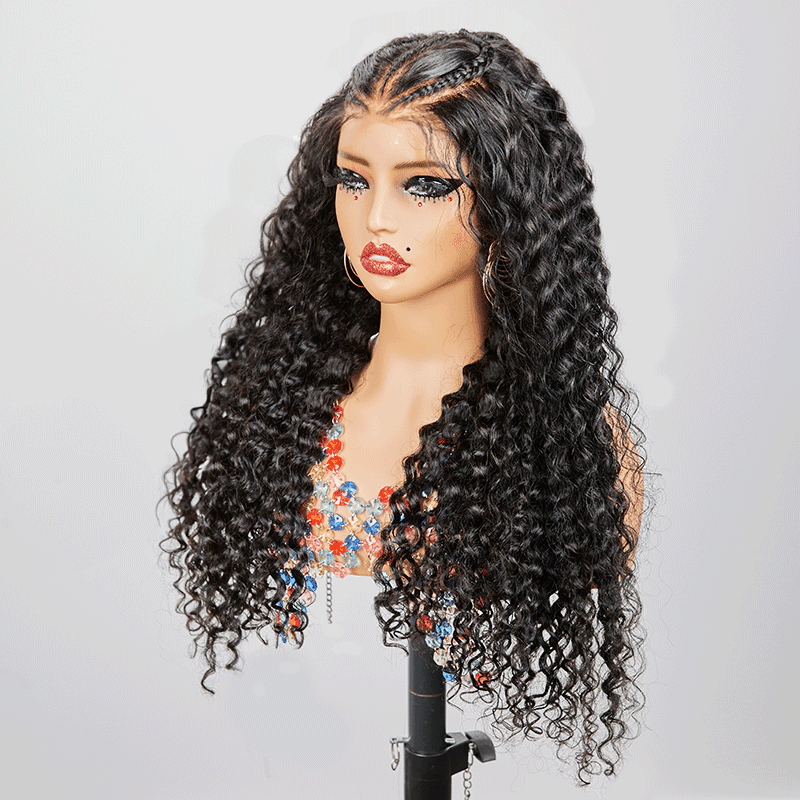 13x4 Glueless Pré-tresse Wear Go Bouclé Perruque Sans Colle Dentelle Frontale - SHINE HAIR