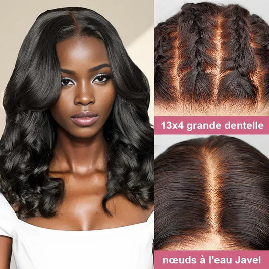 13x4 Grande Surface Glueless Bob Perruque Sans Colle Wear Go Cheveux Humains Loose Wave - SHINE HAIR