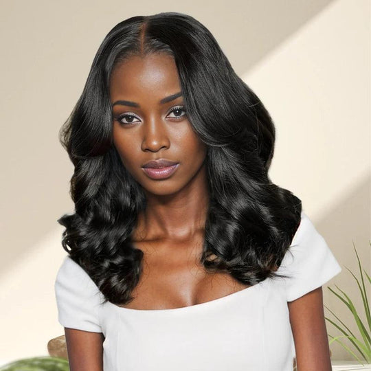 13x4 Grande Surface Glueless Bob Perruque Sans Colle Wear Go Cheveux Humains Loose Wave - SHINE HAIR