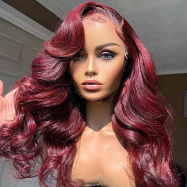 13x4 Lace Frontale Perruque Couleur 99j Body Wave - SHINE HAIR