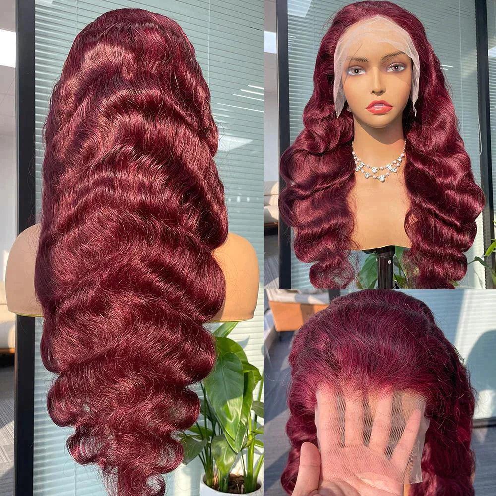 13x4 Lace Frontale Perruque Couleur 99j Body Wave - SHINE HAIR