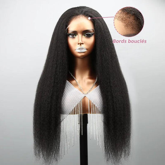 13x4 Prix Très Bas 4C Edges HD Lace Frontale Perruque Cheveux Humains Kinky Straight - SHINE HAIR