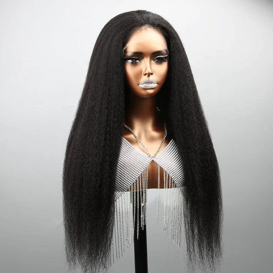 13x4 Prix Très Bas 4C Edges HD Lace Frontale Perruque Cheveux Humains Kinky Straight - SHINE HAIR