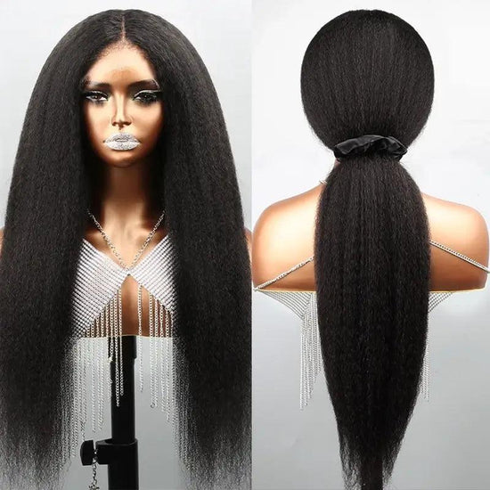 13x4 Prix Très Bas 4C Edges HD Lace Frontale Perruque Cheveux Humains Kinky Straight - SHINE HAIR