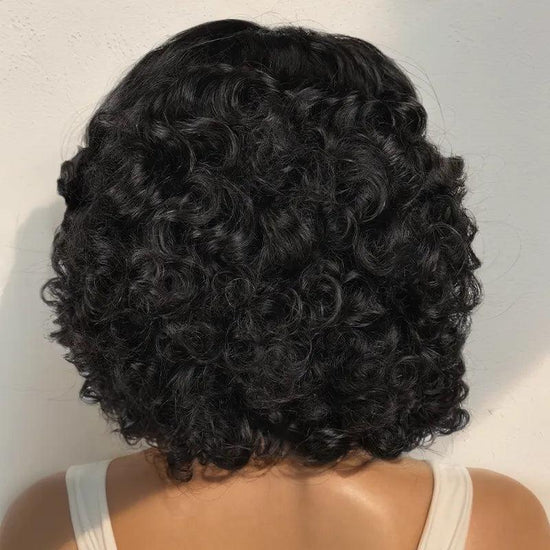 13x4 Rebondissement Bob Rose Bouclée Perruque Frontale Dentelle Cheveux Humains - SHINE HAIR
