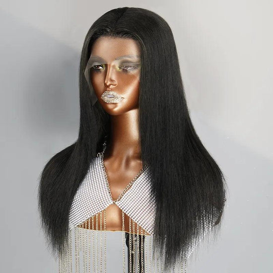 13x4 Rétro Couleur Gris Crayon Perruque Dentelle Cheveux Humains Frontale Wig - SHINE HAIR