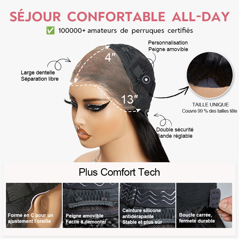 Perruque Bob Burgundy Ondulé Sans Colle Lace 13x4 Glueless Look Chic & Volumineux