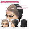 2 Perruques Combinées Glueless Brun Chocolat Perruques Sans Colle Mélange Promotionnel Cheveux Humain