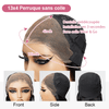 13x4 HD Lace Frontale Perruque Sans Colle Kinky Straight 4C Edges