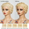 13x6 Dentelle Style Vintage Bob Couleur Blonde/Naturel Perruque Frontale - SHINE HAIR