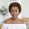 Chic Perruque Afro Kinky Curly Noir 13x4 Sans Colle Cheveux Courts Bouclés Portez Et Partez