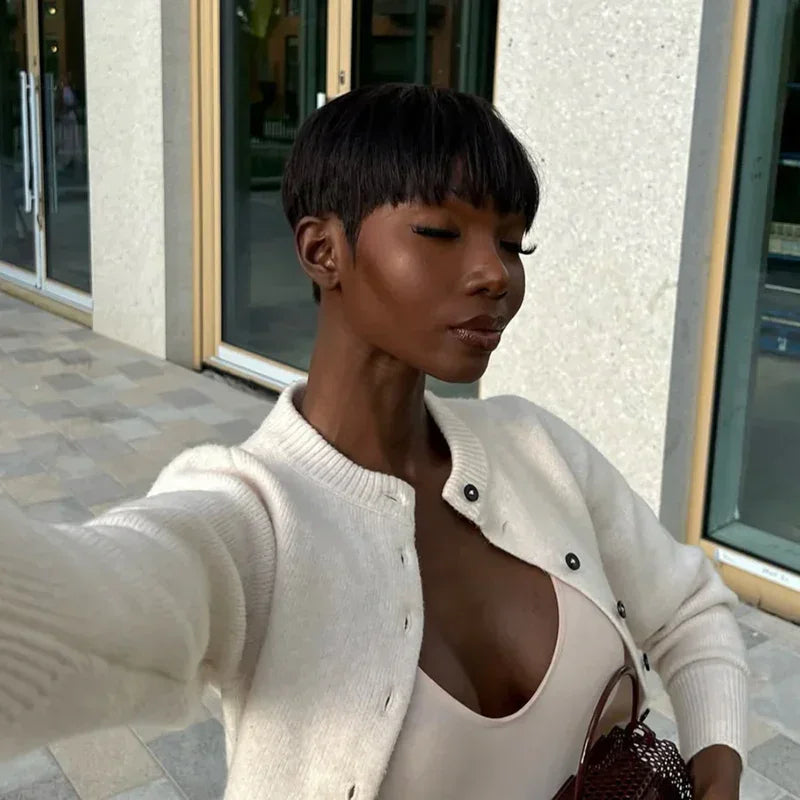𝐏𝐫𝐞̂𝐭 𝐞𝐧 𝟕𝟐𝐡⚡Glueless Style De Mode Bob Wear Go Perruque Sans Colle Lisse Cheveux Humains
