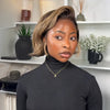 Lace Front 13x4 Carré Dégradé Volumineux Avec Mèches Blondes Highlight Bob 250% Densité Glueless Perruque