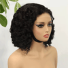 Dentelle Invisible Volume Naturel 4x4 Dentelle Partie Latérale Bob Perruque Bouclé 250% Densité