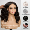 Glueless Nœuds Blanchis Bob Wear Go 5x5 Perruque Sans Colle Cheveux Humains Ondulé