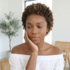 Chic Perruque Afro Kinky Curly Noir 13x4 Sans Colle Cheveux Courts Bouclés Portez Et Partez