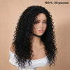 🔥4 In 1 Half Wig Water Wave Demi-Perruque À Cordon Serrage Flexi-Fit