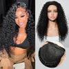 🔥4 In 1 Half Wig Water Wave Demi-Perruque À Cordon Serrage Flexi-Fit
