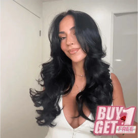 𝑩𝒖𝒚 1 𝑮𝒆𝒕 1 𝑭𝒓𝒆𝒆💥Glueless Couche Pré-épilé Mettre & Aller Body Wave 13x4 Perruque Sans Colle 250% Densité